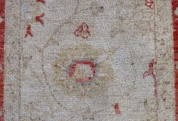 Close-up detail of New Farahan rug from Pakistan showing Wool weave