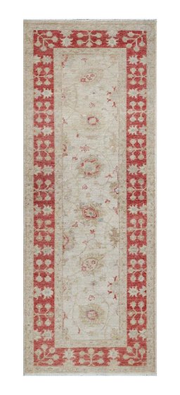 Full view of New Farahan rug from Pakistan, 190 × 72 cm in Beige tones