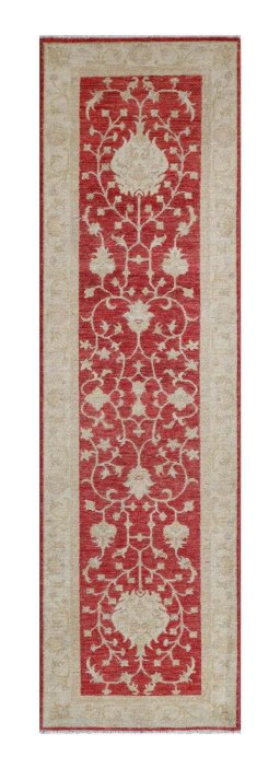 Full view of New Farahan rug from Pakistan, 262 × 74 cm in Red tones