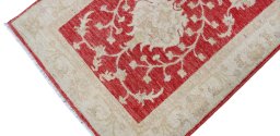 Full view of New Farahan rug from Pakistan, 262 × 74 cm in Red tones