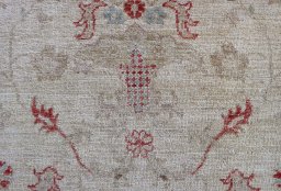 Close-up detail of New Farahan rug from Pakistan showing Wool weave