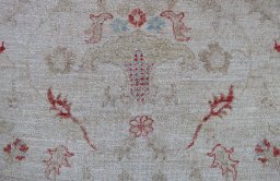 Close-up detail of New Farahan rug from Pakistan showing Wool weave