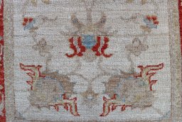 Close-up detail of New Farahan rug from Pakistan showing Wool weave
