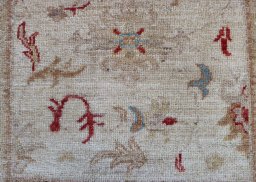 Close-up detail of New Farahan rug from Pakistan showing Wool weave