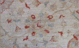 Close-up detail of New Farahan rug from Pakistan showing Wool weave