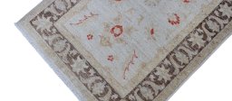 Full view of New Farahan rug from Pakistan, 119 × 78 cm in Beige tones