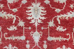Close-up detail of New Farahan rug from Pakistan showing Wool weave