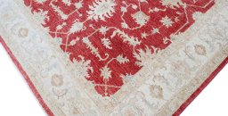 Full view of New Farahan rug from Pakistan, 235 × 169 cm in Red tones