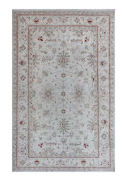 Full view of New Farahan rug from Pakistan, 322 × 200 cm in Beige tones