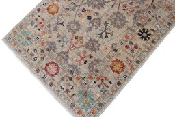 Full view of New Farahan rug from Pakistan, 125 × 77 cm in Beige tones
