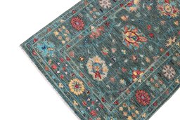 Full view of New Farahan rug from Pakistan, 117 × 80 cm in Green tones