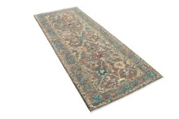 Close-up detail of New Farahan rug from Pakistan showing Wool weave