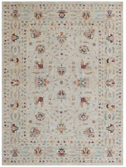 Full view of New Farahan rug from Pakistan, 325 × 246 cm in Beige tones