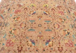 Close-up detail of New Farahan rug from Pakistan showing Wool weave