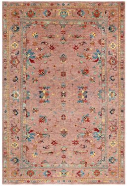 Full view of New Farahan rug from Pakistan, 300 × 203 cm in Red tones
