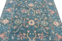 Close-up detail of New Farahan rug from Pakistan showing Wool weave