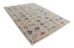 Close-up detail of New Farahan rug from Pakistan showing Wool weave