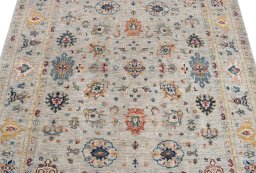 Close-up detail of New Farahan rug from Pakistan showing Wool weave