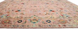 Close-up detail of New Farahan rug from Pakistan showing Wool weave