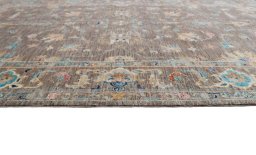 Close-up detail of New Farahan rug from Pakistan showing Wool weave