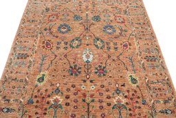 Close-up detail of New Farahan rug from Pakistan showing Wool weave