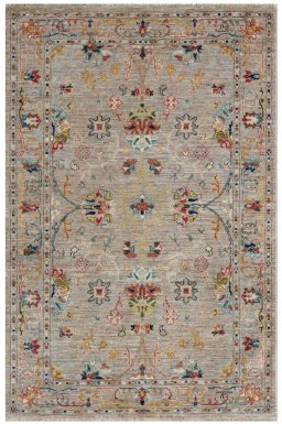 Full view of New Farahan rug from Pakistan, 153 × 102 cm in Beige tones