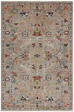 Full view of New Farahan rug from Pakistan, 154 × 101 cm in Beige tones