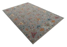 Corner detail of New Farahan rug showing border pattern and Wool pile