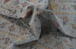 Close-up detail of New Farahan rug from Pakistan showing Wool weave
