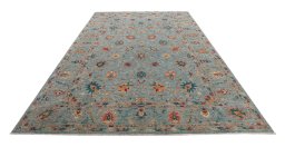 Surface texture of New Farahan rug with natural Wool and intricate pattern