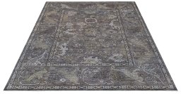Corner detail of New Farahan rug showing border pattern and Wool pile