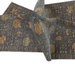 Full view of New Farahan rug from Pakistan, 152 × 97 cm in Brown tones