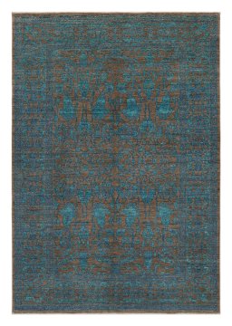 Full view of New Farahan rug from Pakistan, 251 × 172 cm in Brown tones