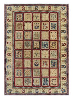 Full view of New Farahan rug from Pakistan, 239 × 171 cm in Red tones