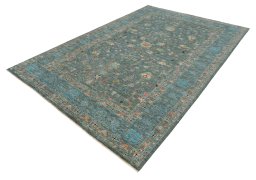 Close-up detail of New Farahan rug from Pakistan showing Wool weave