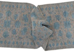 Full view of New Farahan rug from Pakistan, 244 × 78 cm in Beige tones