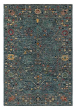 Full view of New Farahan rug from Pakistan, 180 × 122 cm in Blue tones