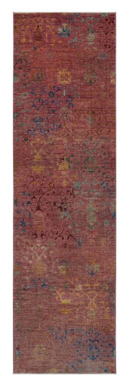 Full view of New Farahan rug from Pakistan, 293 × 81 cm in Red tones