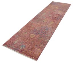 Close-up detail of New Farahan rug from Pakistan showing Wool weave