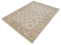 Close-up detail of New Farahan rug from Pakistan showing Wool weave