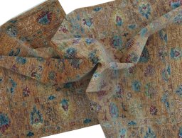 Full view of New Farahan rug from Pakistan, 237 × 166 cm in Yellow tones