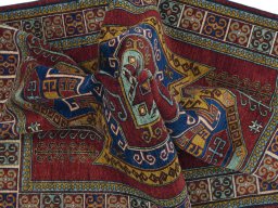 Full view of New Farahan rug from Pakistan, 201 × 157 cm in Red tones
