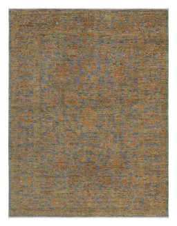 Full view of New Farahan rug from Pakistan, 201 × 152 cm in Gray tones