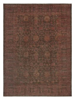 Full view of New Farahan rug from Pakistan, 234 × 172 cm in Brown tones
