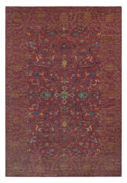 Full view of New Farahan rug from Pakistan, 250 × 170 cm in Red tones