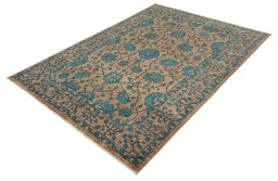 Close-up detail of New Farahan rug from Pakistan showing Wool weave