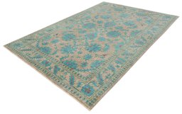 Close-up detail of New Farahan rug from Pakistan showing Wool weave
