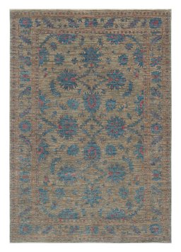 Full view of New Farahan rug from Pakistan, 292 × 202 cm in Beige tones