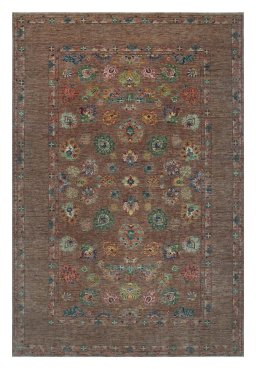Full view of New Farahan rug from Pakistan, 305 × 198 cm in Beige tones