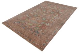 Close-up detail of New Farahan rug from Pakistan showing Wool weave